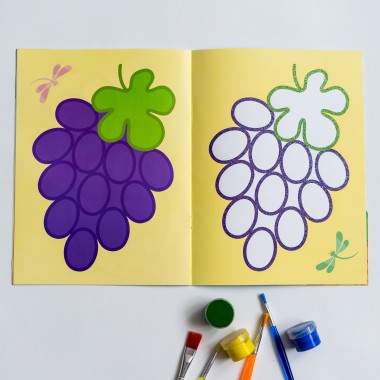 Тактильная раскраска. Фрукты и ягоды