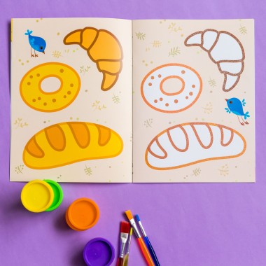 Тактильная раскраска. Еда