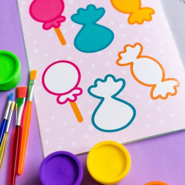 Тактильная раскраска. Еда