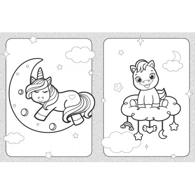 Раскраска для самых маленьких. Мир пони, лам и единорогов Раскраска для самых маленьких. Мир пони, лам и единорогов