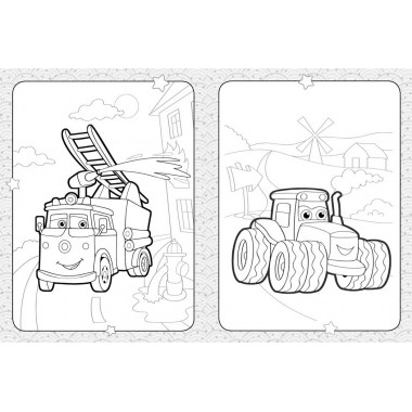 Раскраска для самых маленьких. Забавные машинки Раскраска для самых маленьких. Забавные машинки
