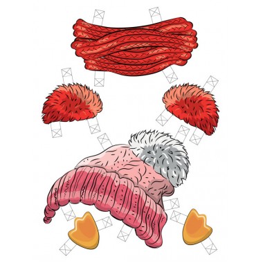 Объемные аппликации. Зверушки-модники Объемные аппликации. Зверушки-модники