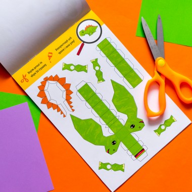 Вырежи и наклей. Собери парк динозавров Вырежи и наклей. Собери парк динозавров