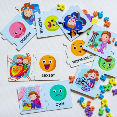 Пазлы-половинки. Эмоции