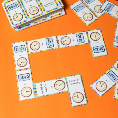 Математическое домино. Изучаем время